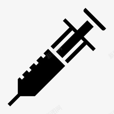 打疫苗注射器医院注射剂图标图标