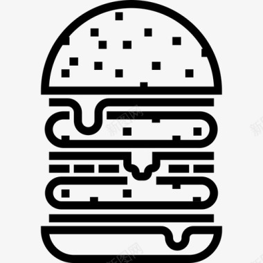 汉堡食品和餐厅2直系图标图标