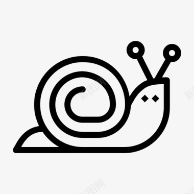 蜗牛昆虫软体动物图标图标