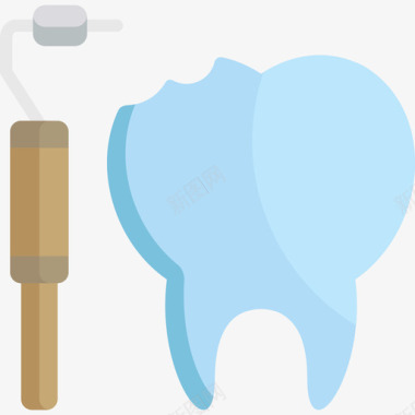 9S钻头牙科护理9扁平图标图标