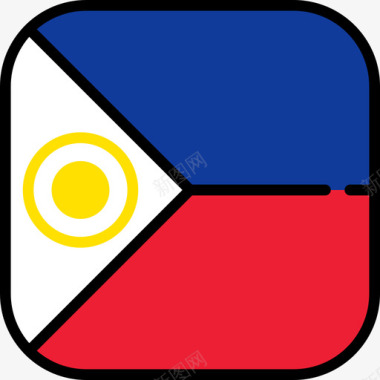 圆形太阳镜菲律宾国旗收藏6圆形方形图标图标