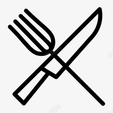 厨房用具刀叉厨房图标图标