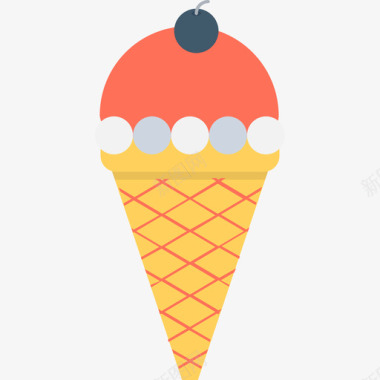 冰淇淋派对和庆祝活动2平铺图标图标