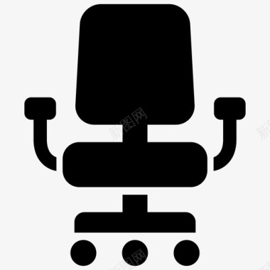 座椅办公椅商务家具图标图标