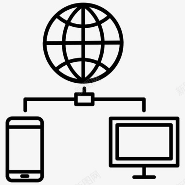 物联网背景数据传输通信连接图标图标