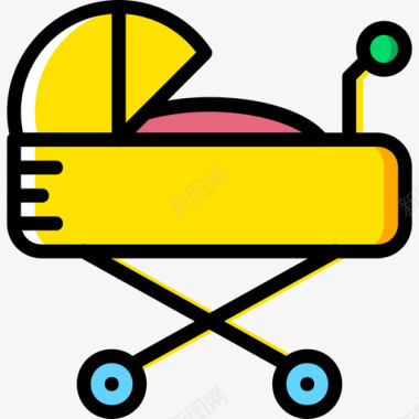 婴儿推车婴儿14黄色图标图标