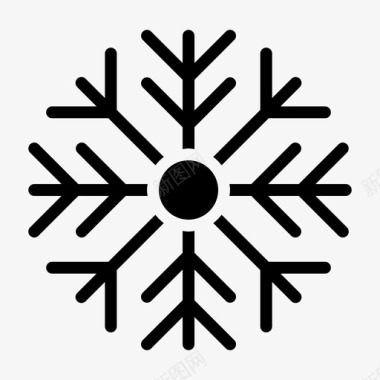 降雪雪花圣诞节十二月图标图标