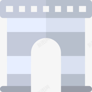 拱门城市元素9平面图标图标