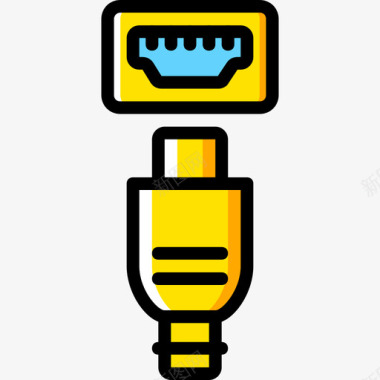黄色群众Hdmi连接器电缆4黄色图标图标