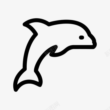 海豚鱼海洋图标图标