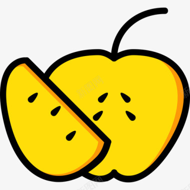 苹果美食黄色图标图标