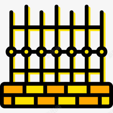 黄色西红柿围栏城市景观4黄色图标图标