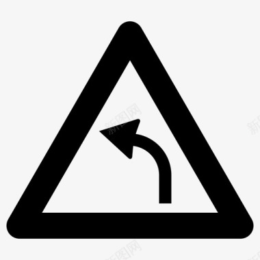 信号标识左缓和曲线标志路标图标图标