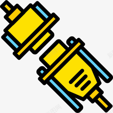 黄色的柠檬Dvi连接器电缆4黄色图标图标