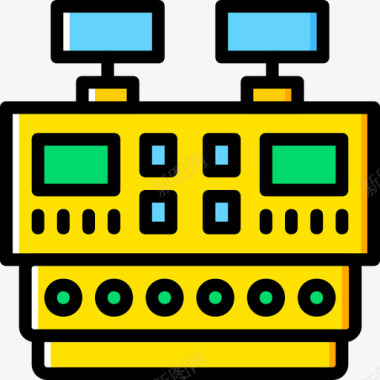 矢量仪表仪表板工业8黄色图标图标