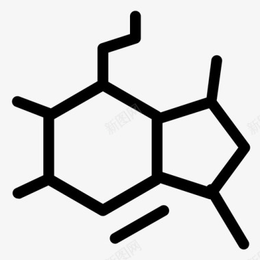 精细的UI化学键线合成图标图标