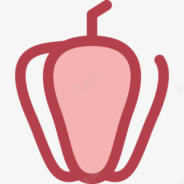 甜椒食品和餐厅6红色图标图标