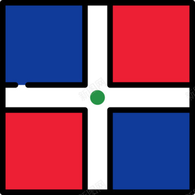 下雪图标多米尼加共和国国旗收藏3广场图标图标