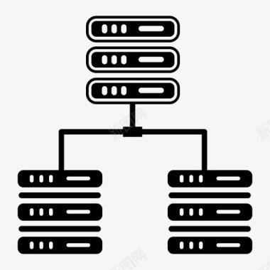 部门分布数据中心大数据数据库图标图标
