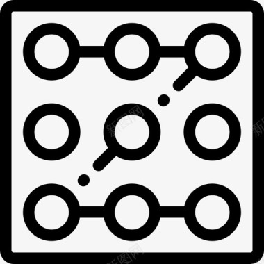 安全密码安全23线性图标图标