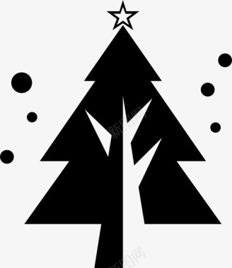 圣诞节圣诞树松树图标图标