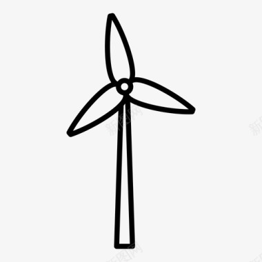 自然风力涡轮机环保自然图标图标