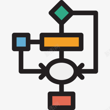 按钮图表工作流程图表方案线颜色图标图标