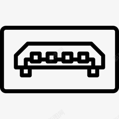 USB插头Usb连接器电缆2线性图标图标