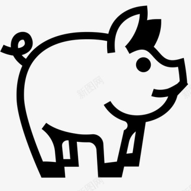 猪动物家猪图标图标
