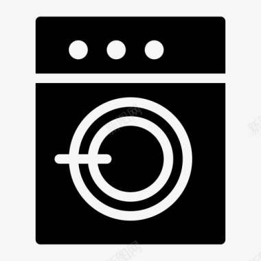厨房用具洗衣机衣服电子图标图标