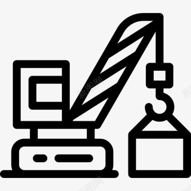 结构骨架12号结构直线起重机图标图标