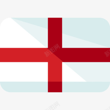 英格兰国旗2平坦图标图标