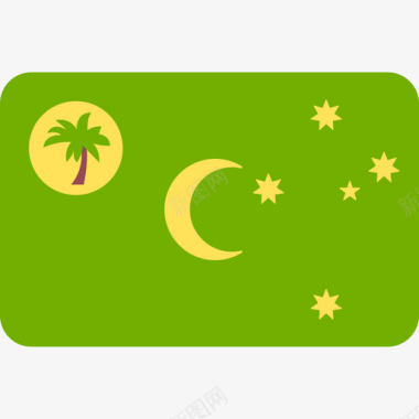 圆形时间轴可可岛国际旗帜6圆形矩形图标图标