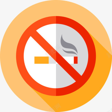 禁止吸烟矢量禁止吸烟安全4平坦图标图标