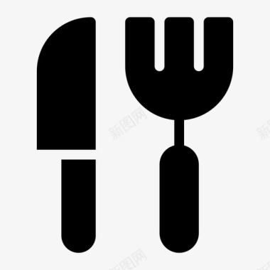 厨房用具餐具叉子厨房图标图标