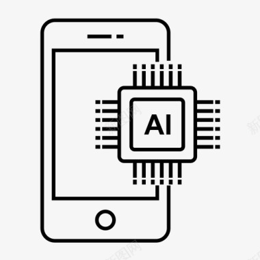 短信手机icon智能手机人工智能人工智能图标集图标