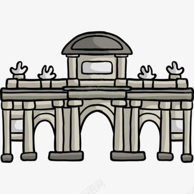 阿尔卡拉之门世界纪念碑色彩图标图标