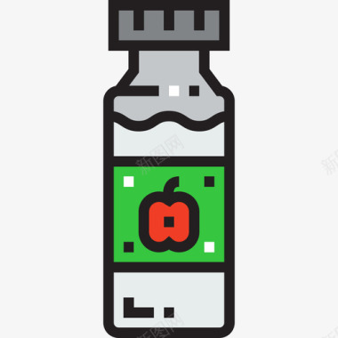 鲜榨果汁果汁健康食品10原色图标图标