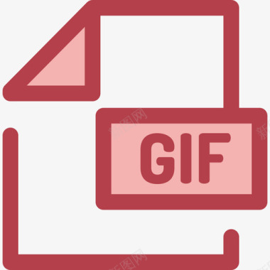 Gif文件和文件夹10红色图标图标