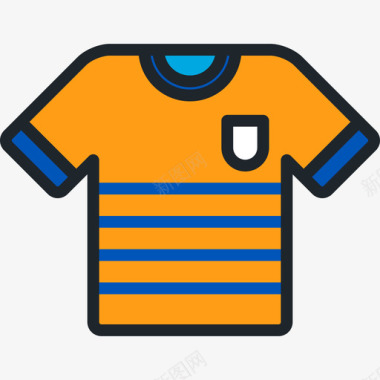电子商务衬衫电子商务13线性颜色图标图标