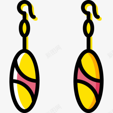 耳环女性配件2黄色图标图标