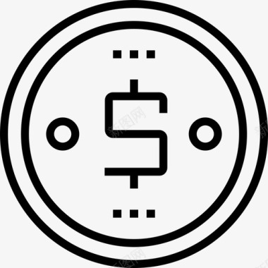 购物中心硬币购物中心14直线型图标图标