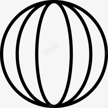 瑜伽球健身5直线型图标图标