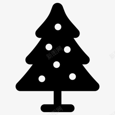 圣诞树松树树木图标图标