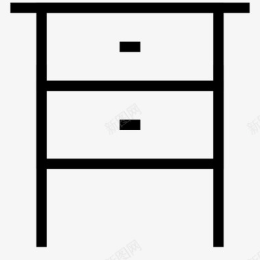 床头柜抽屉家具图标图标