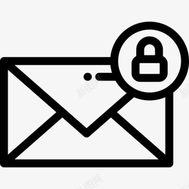 安全消息web安全3线性图标图标