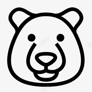 熊熊脸熊形象图标图标