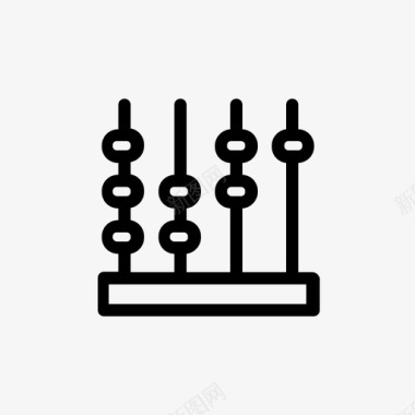 算盘矢量图算盘教育图标图标