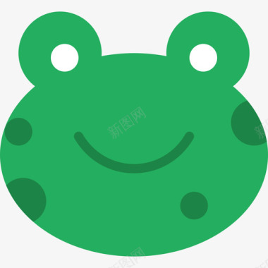 帽子符号青蛙表情符号12扁平图标图标