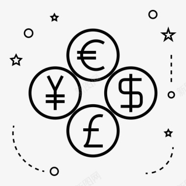 货币汇率货币兑换器图标图标